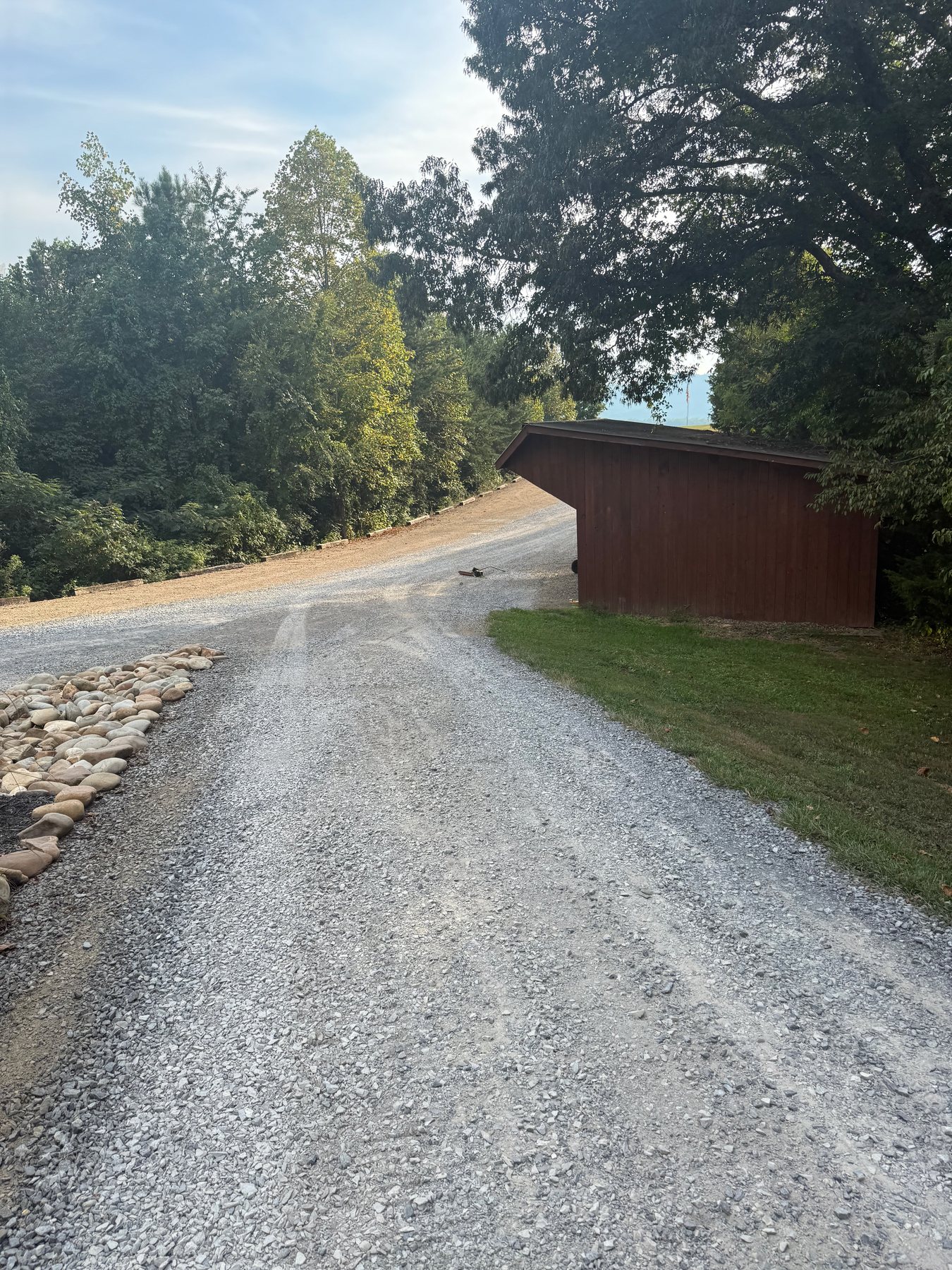 Finished gravel driveway regraded by BECS Dirt and Debris